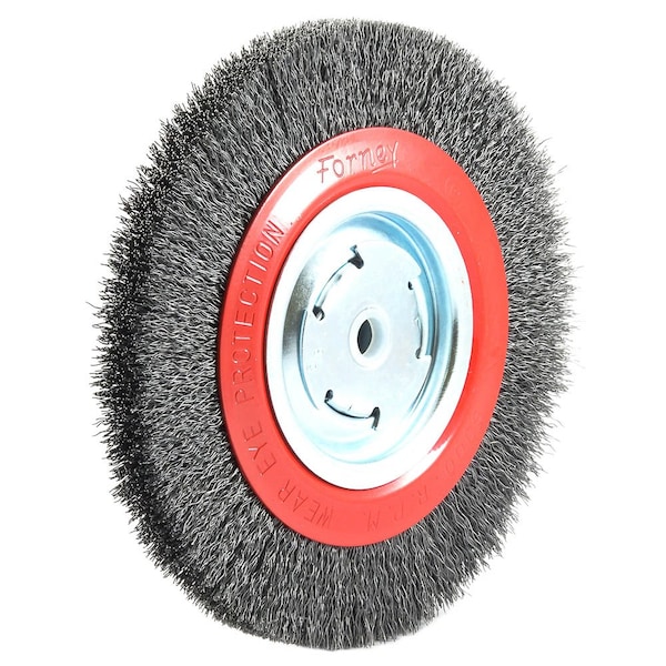 Forney Wire Wheel, Crimped, 8 in x .014 in x 1/2 in - 5/8 in Arbor - 72762