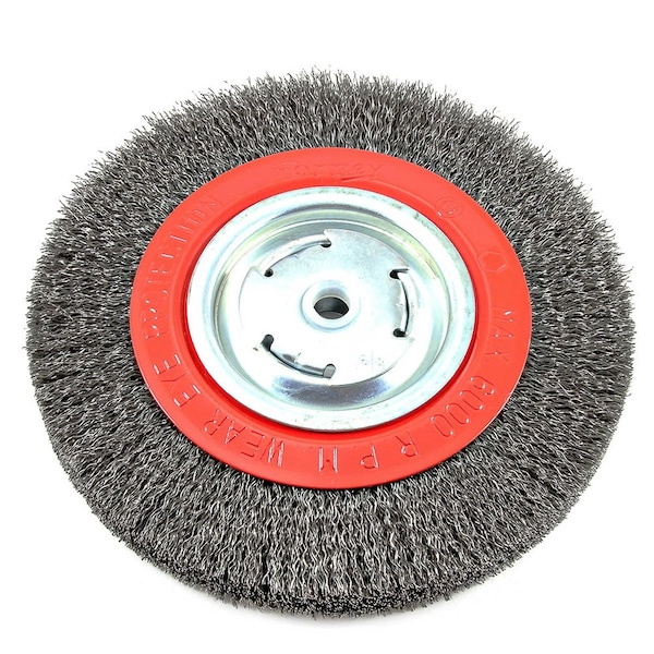 Forney Wire Wheel, Crimped, 8 in x .014 in x 1/2 in - 5/8 in Arbor - 72762