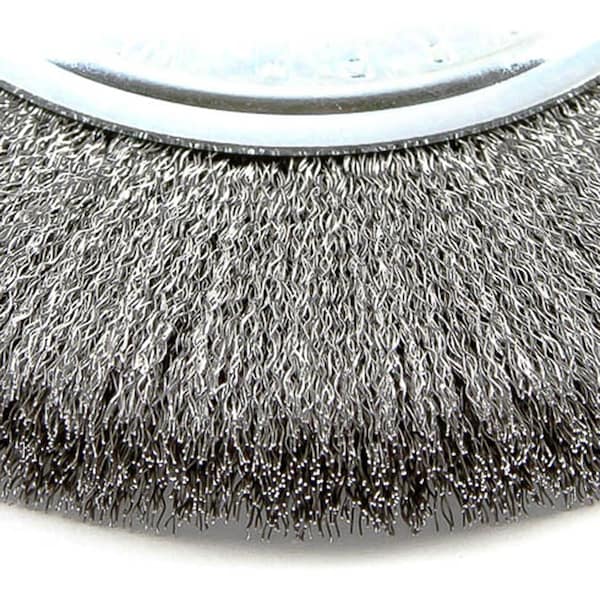Forney Wire Wheel, Crimped, 6 in x .008 in x 1/2 in - 5/8 in Arbor - 72747