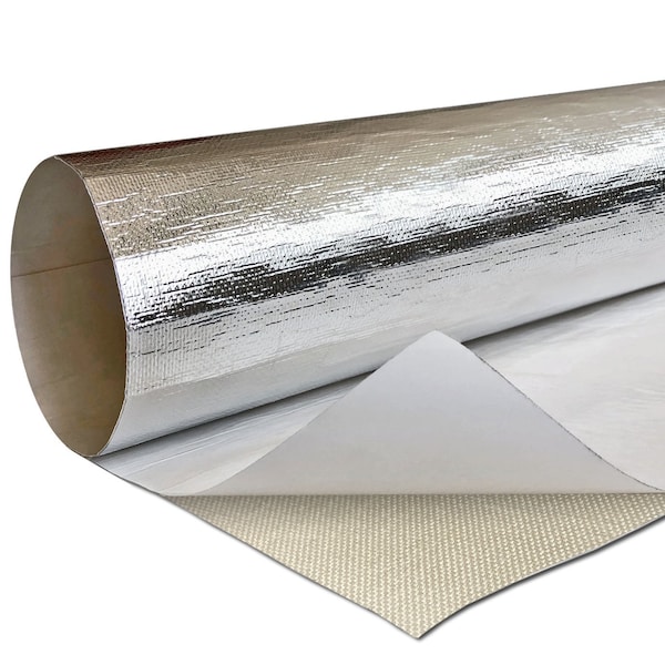 Electriduct Adhesive Backed Aluminum Heat Reflective Fiberglass Barrier, 6in by 12in - TAPE-J-AFS-6X12