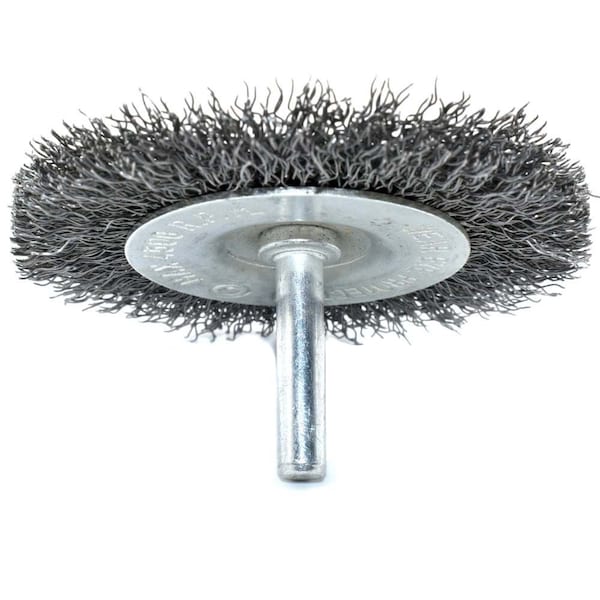 Superior Steel 1-1/2" Wire Wheel 1/4" Shank - Coarse Crimped Wire 4500 RPM - S1858