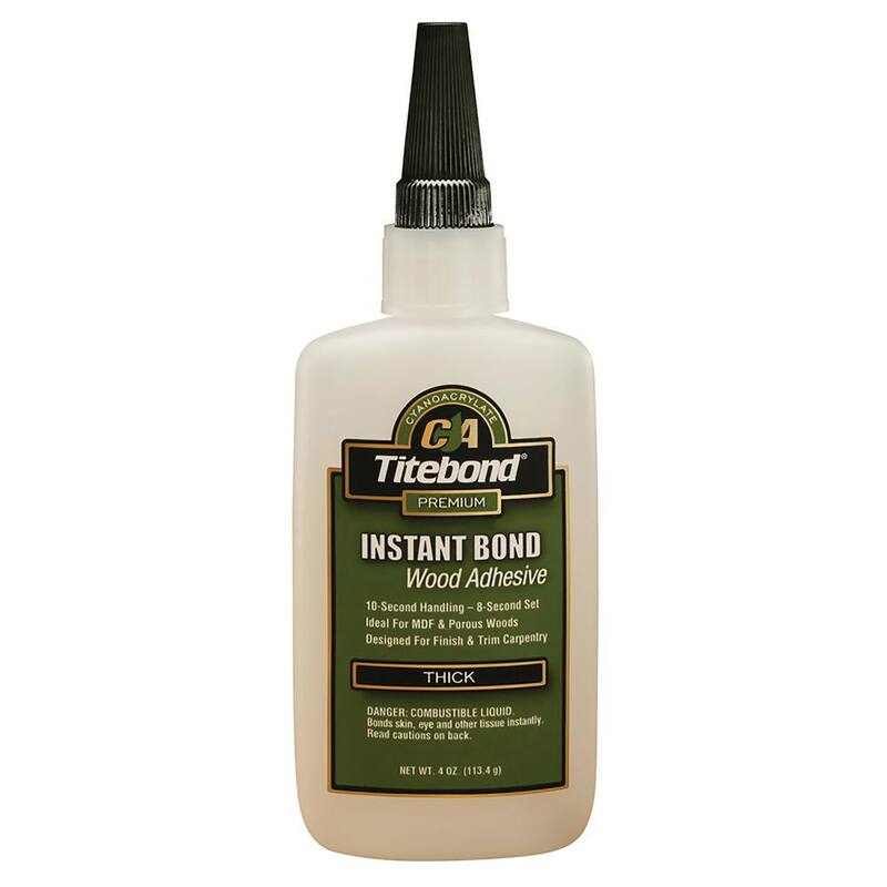 Adhesivo de madera instantáneo Titebond de 4 oz. grueso (paquete de 10) - 6222