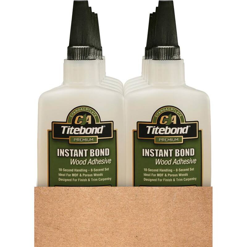 Adhesivo de madera instantáneo Titebond de 4 oz. grueso (paquete de 10) - 6222