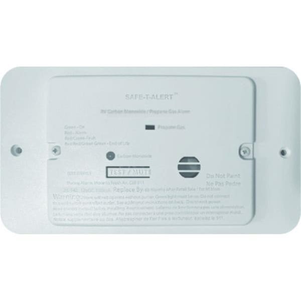 Whole-In-One 25742WTTR Combination Propane Carbon Monoxide Alarm Trim Ring, White - WH3027687