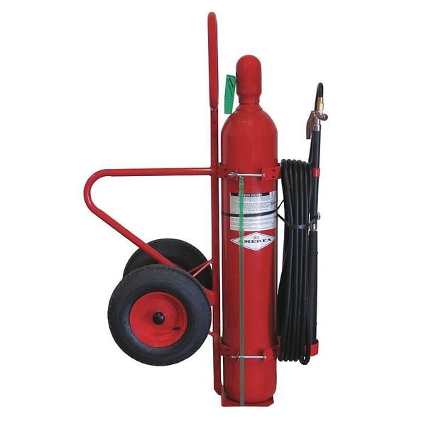 Amerex Wheeled Fire Extinguisher, 50 lb Capacity, Class BC , UL Rating20B:C , Carbon Dioxide - 333