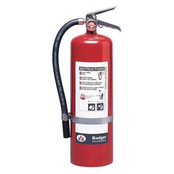Badger Fire Extinguisher, 10 lb Capacity, Class BC , UL Rating60B:C , Sodium Bicarbonate - B10BC-1