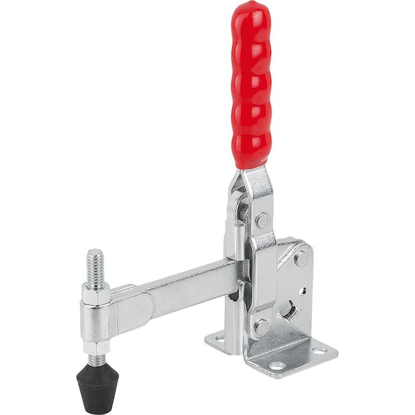 Kipp Toggle Clamp Vertical Std, Horizontal Foot F2=4000, Full Holding Arm M10X85, Steel Zinc Plated,  - K1258.04000
