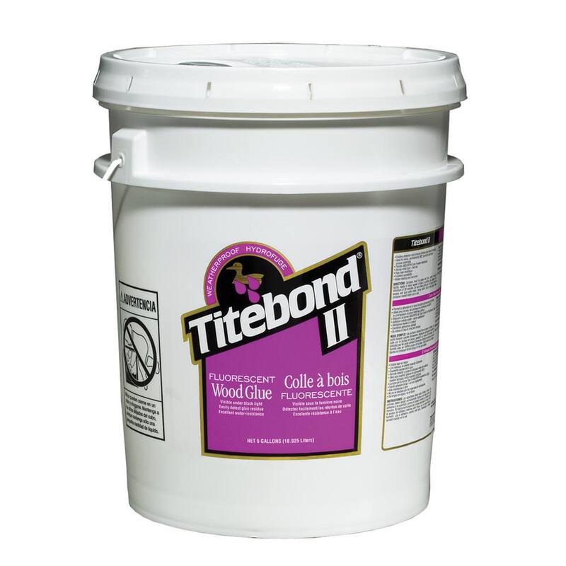 Titebond II 640 Oz. (5 Gal.) Pegamento para madera fluorescente - 2317