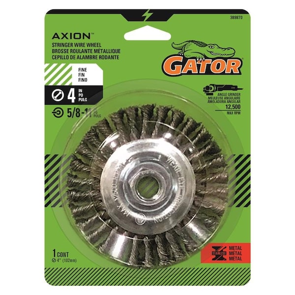 Gator Gator 4 in. Fine Knotted/Twisted Wire Wheel Brass Coated Steel 12500 rpm 1 pc - 389870