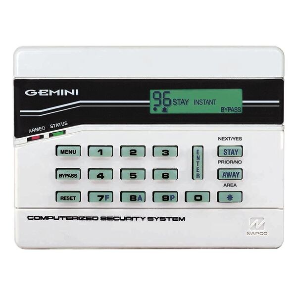 Napco Intrusion System Keypads, 5-7/8" W, LED - GEM-K4