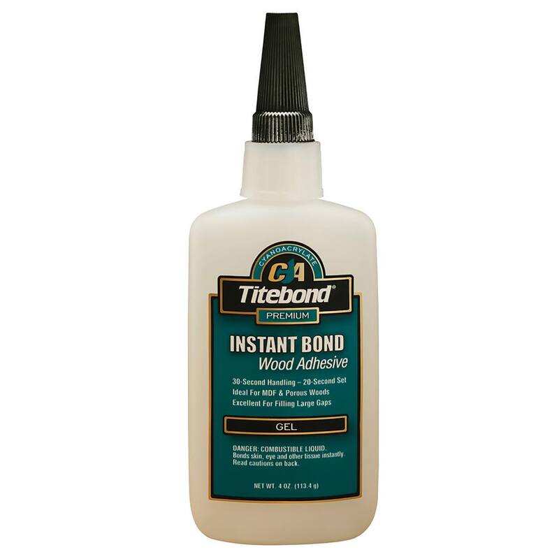 Adhesivo de madera en gel Titebond de 4 oz. de adhesión instantánea (paquete de 10) - 6232