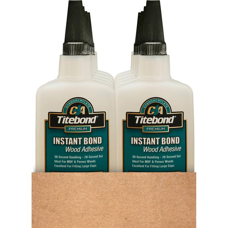 Adhesivo de madera en gel Titebond de 4 oz. de adhesión instantánea (paquete de 10) - 6232