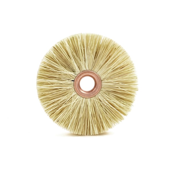 Brush Research Manufacturing CT3 3" Dia. Copper Center Wheel, Tampico, 1/2" Arbor Hole, 1.062 Trim, .375 Face Width - CT3