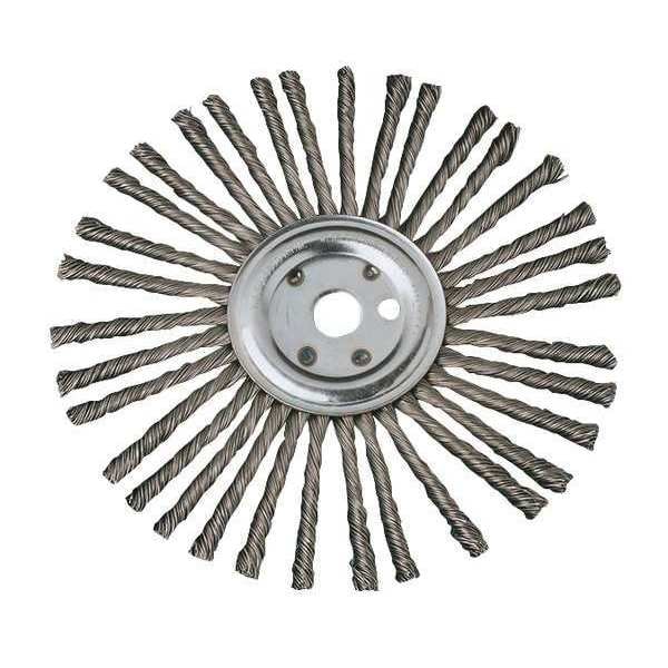 United Abrasives/Sait SAIT 09570  Carbon Steel Wire Joint Brush, 12" Dia x .035" Wire Size x 1" Arbor/ 7/16" Pinhole, 1-Pack - 09570