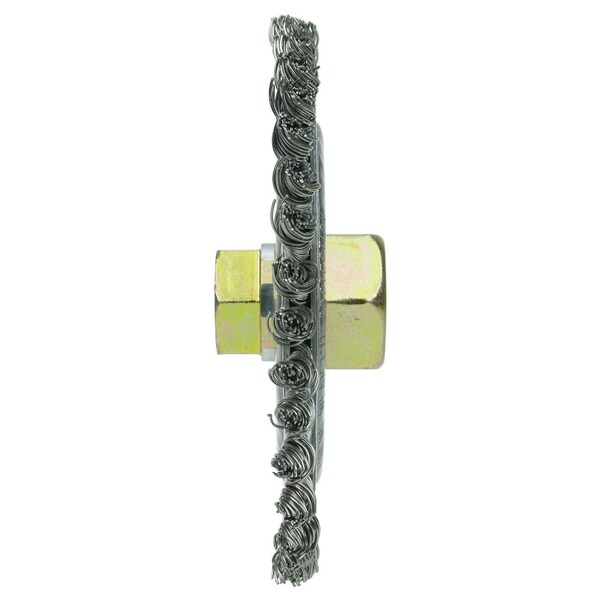Weiler DUALLY 4-1/2" Brush, .020" Stainless St Wire Fill, 5/8"-11UNC - 79811