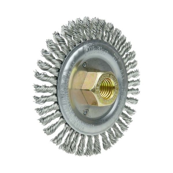 Weiler DUALLY 4-1/2" Brush, .020" Stainless St Wire Fill, 5/8"-11UNC - 79811