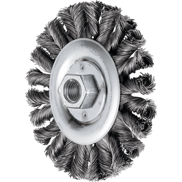 Pferd PFERD Full Cable Knot Wheel Brush COMBITWIST HD 4-1/2in Dia. .020in CS 5/8-11 Arbor - 82395