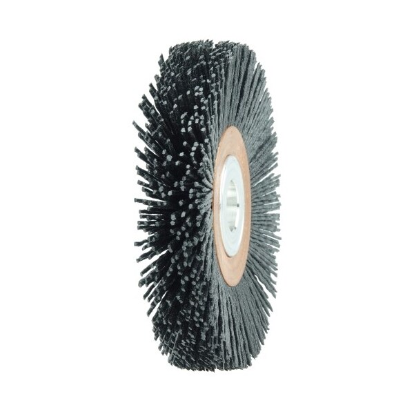 Weiler Burr-Rx 4" Narrow Face Wheel, .026/120CG Crimped Fill, 5/8"-1/2" - 31110