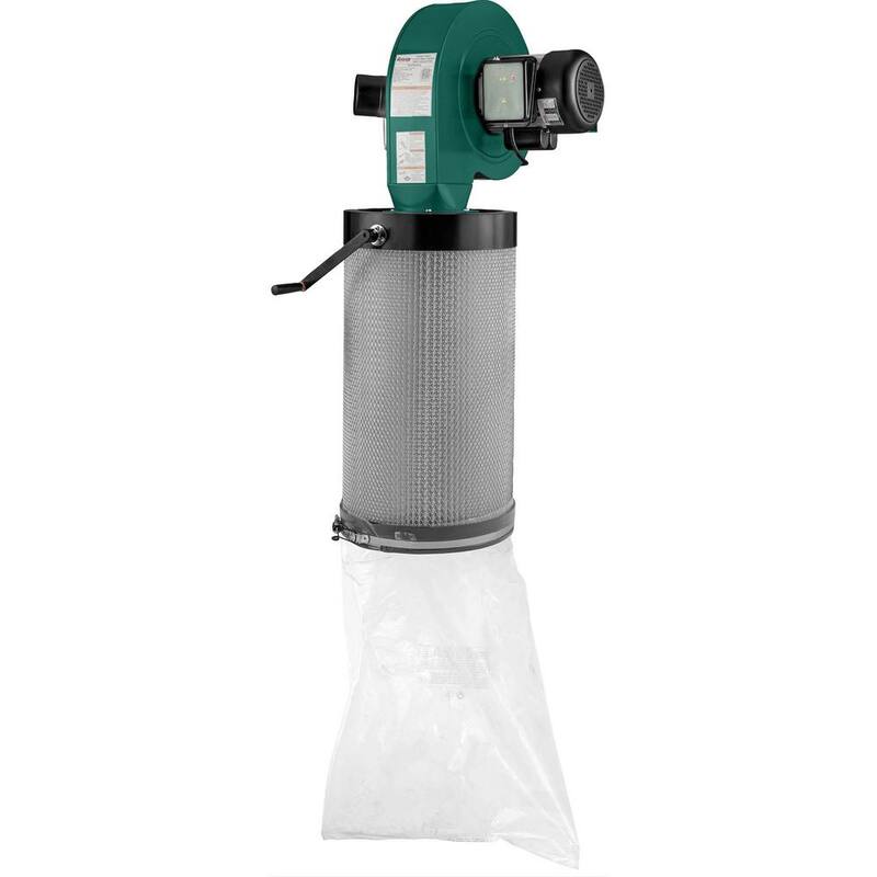 Colector de polvo montado en la pared de 1-1/2 HP de Grizzly Industrial con filtro de cartucho - G0944