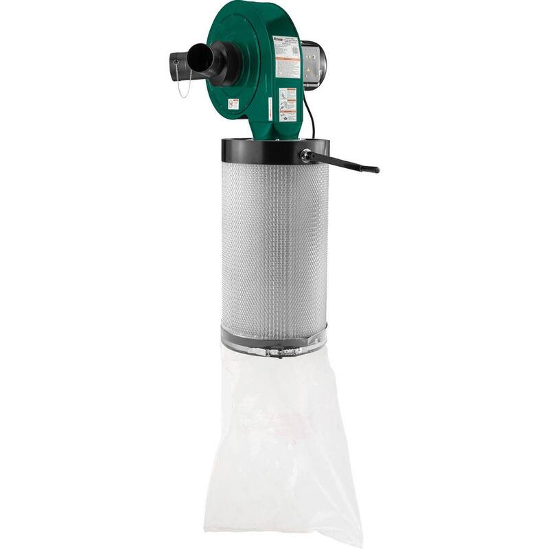 Colector de polvo montado en la pared de 1-1/2 HP de Grizzly Industrial con filtro de cartucho - G0944