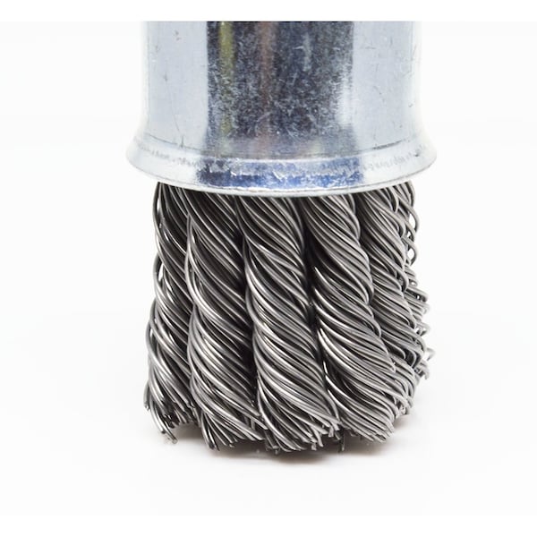Continental Abrasives 1"x1/4" Knot Wire End Brush - Carbon - W5-010111
