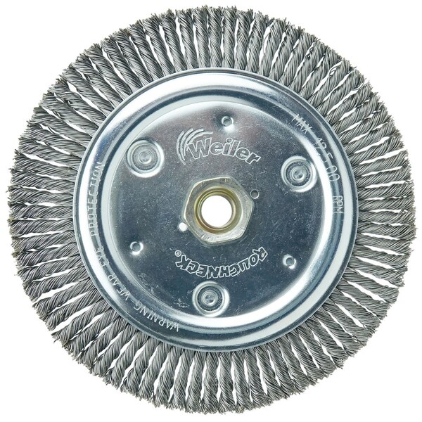Weiler Roughneck Sr. 7" Brush, .020" Steel Wire Fill, 5/8"-11 UNC - 9100