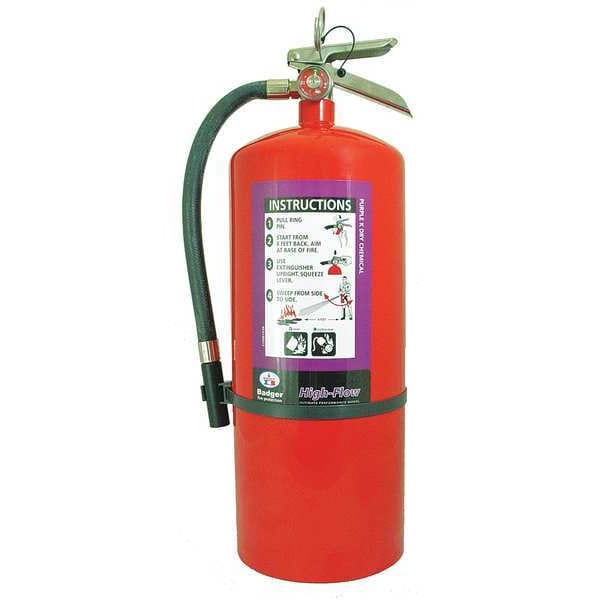 Badger Fire Extinguisher, 20 lb Capacity, Class BC , UL Rating60B:C , Potassium Bicarbonate - B20P-HF
