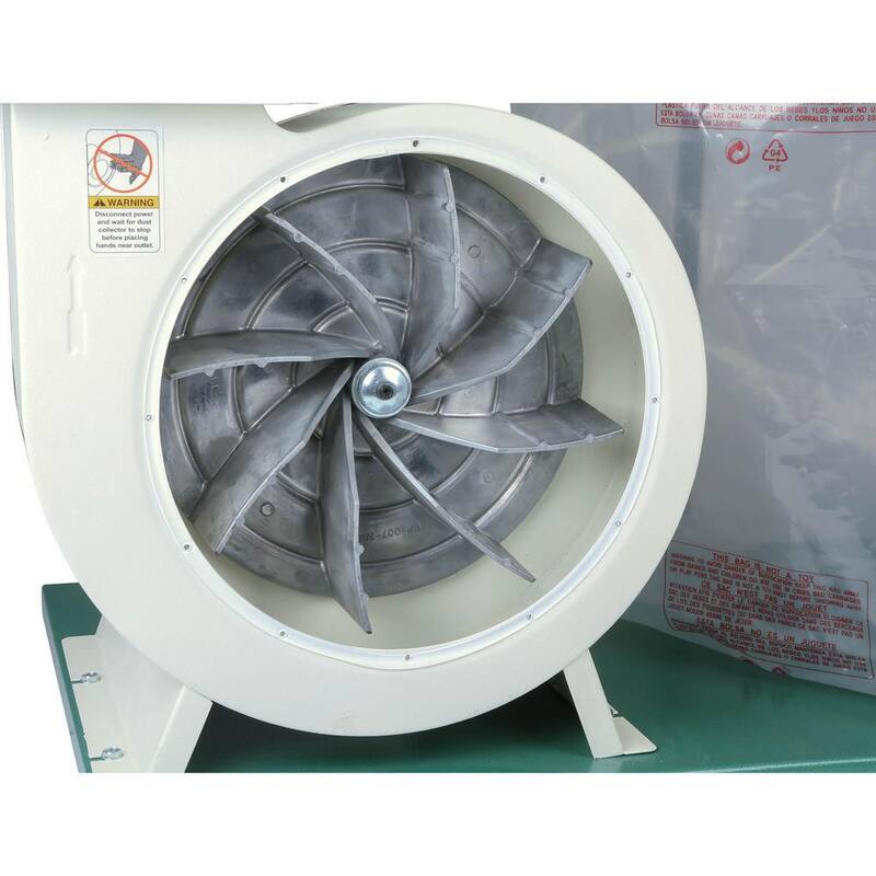 Colector de polvo Grizzly Industrial de 2 HP con impulsor de aluminio - G1029Z2P