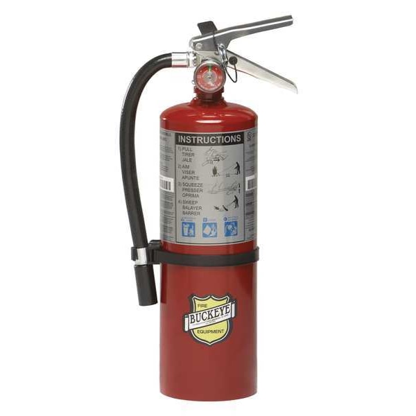 Buckeye Fire Equipment Fire Extinguisher, 5 lb Capacity, Class ABC , UL Rating3A:40B:C , Monoammonium Phosphate - 10914