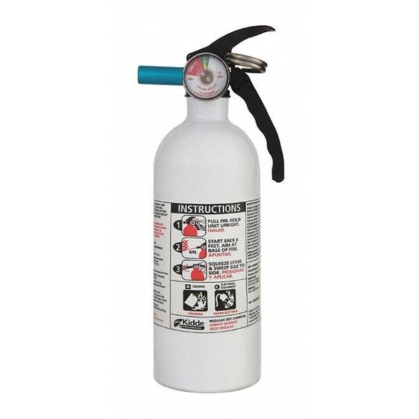 Kidde Fire Extinguisher, 2 lb Capacity, Class BC , UL Rating5B:C , Sodium Bicarbonate - FX5 II