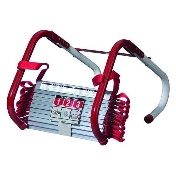 Kidde Emergency Escape Ladder, Window Mount, 2 Stories, Steel, 13 ft Length, 1000 lb Load Capacity - 468093
