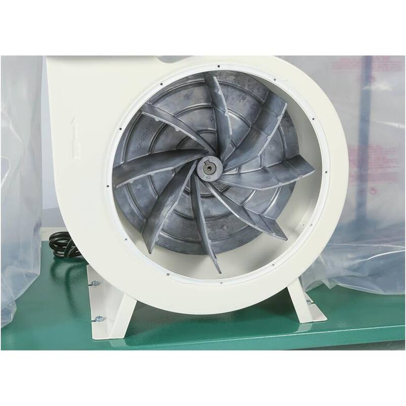 Recolección de polvo de doble contenedor con impulsor de aluminio de 3 HP de Grizzly Industrial - G0562ZP