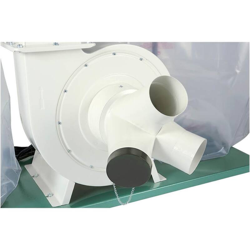 Recolección de polvo de doble contenedor con impulsor de aluminio de 3 HP de Grizzly Industrial - G0562ZP