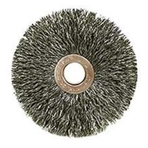Weiler 1.5 in. Copper Center Crimped Wire Wheel-.01 Stainless Steel-.38 in. - 804-16712
