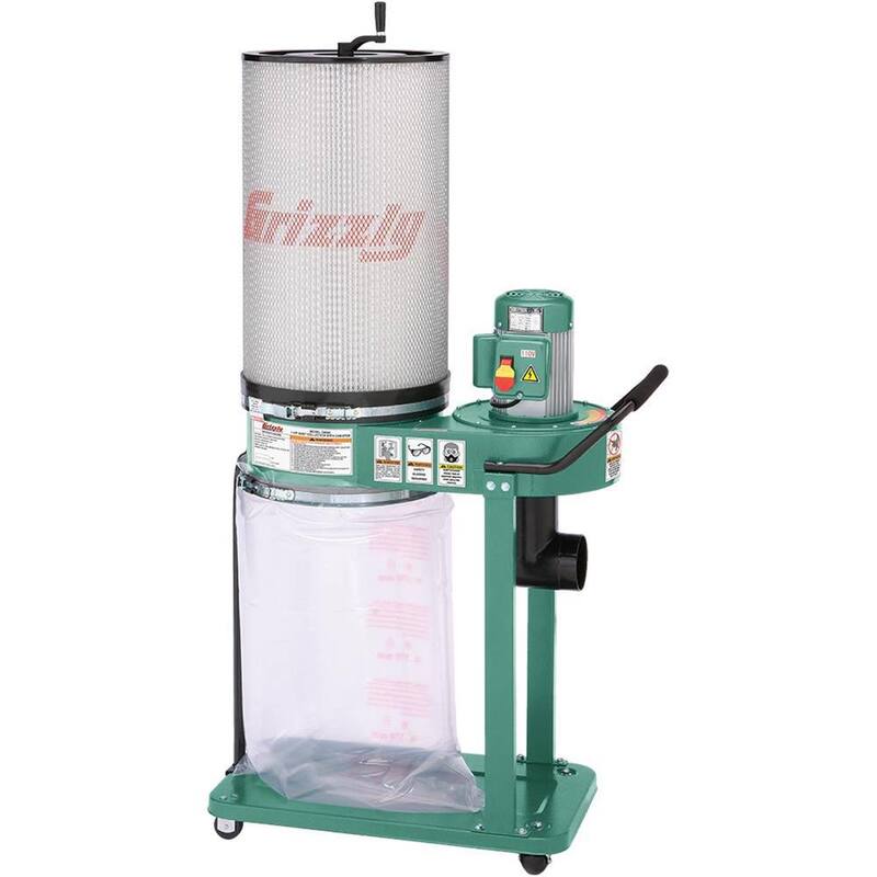 Colector de polvo tipo tambor de 1 HP de Grizzly Industrial - G0583Z