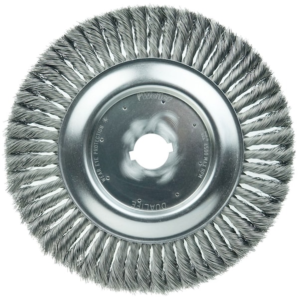 Weiler 10" Standard Twist Knot Wire Wheel, .016" Steel Fill, 1-1/4" - 8189