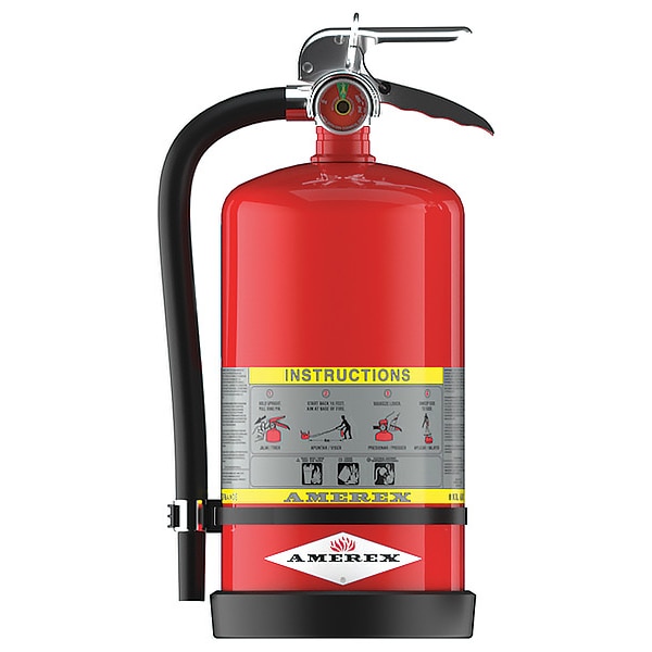 Amerex Fire Extinguisher, 13.2 lb Capacity, Class ABC , UL Rating4A:80B:C , Monoammonium Phosphate - 713