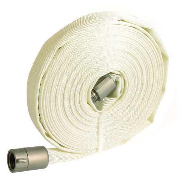 Zoro Select Fire Hose, 1in.x100 ft., NPSH, White, 300psi - 45DV06