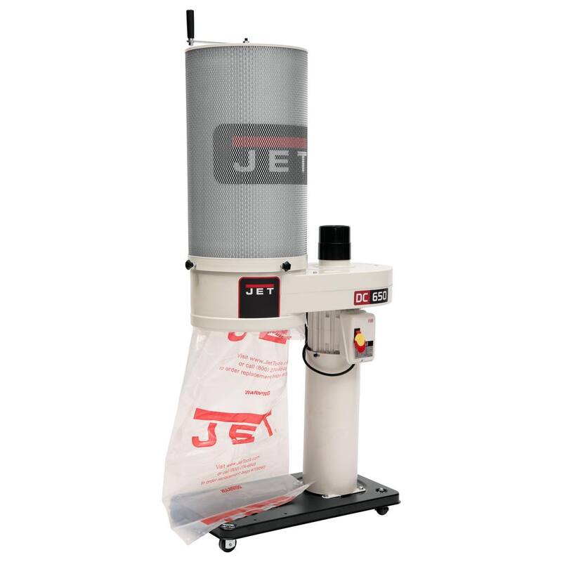 Jet 1 HP 650 CFM 4 in. Colector de polvo con kit de filtro de 2 micrones, 115/230 voltios, DC-650CK - 708642CK