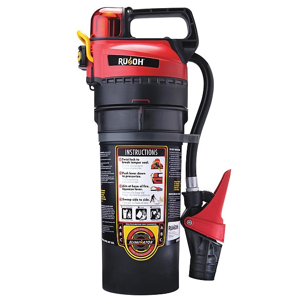 Rusoh Reloadable Fire Extinguisher, 5.9 lb Capacity, Class ABC , UL Rating3A:40B:C 13 sec, Discharge Time: - 0930001