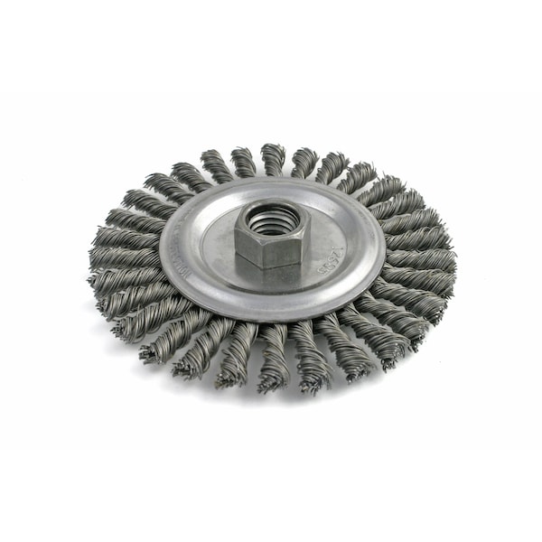 Brush Research Manufacturing BSTCM10220, 4" Dia. Stinger Bead Wheel, .020 CS, 5/8-11" Arbor Hole, .875" Trim, .187" Face Width - BSTCM10220