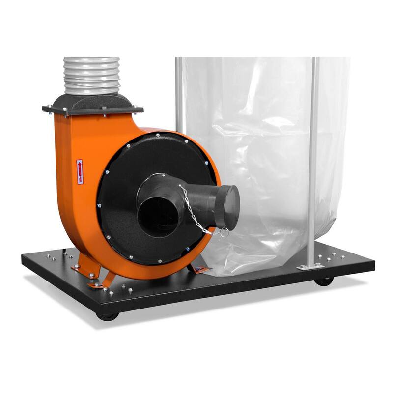 Colector de polvo para trabajos de carpintería WEN de 1,300 CFM, 14 amperios, 50 galones, 5 micras, con bolsa de colección y base móvil - DC1300