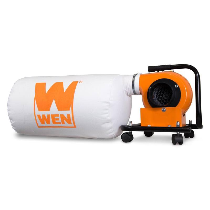 Recolector de polvo rodante WEN de 5.7 amperes y 660 CFM con bolsa de 12 galones y montaje de pared opcional - DC3401