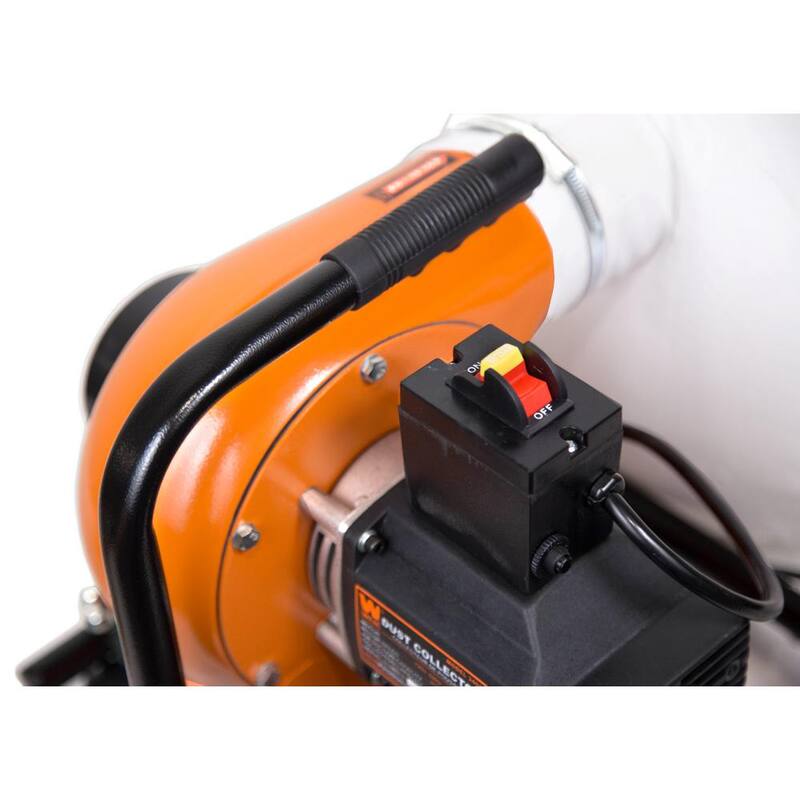 Recolector de polvo rodante WEN de 5.7 amperes y 660 CFM con bolsa de 12 galones y montaje de pared opcional - DC3401
