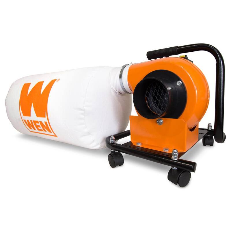 Recolector de polvo rodante WEN de 5.7 amperes y 660 CFM con bolsa de 12 galones y montaje de pared opcional - DC3401