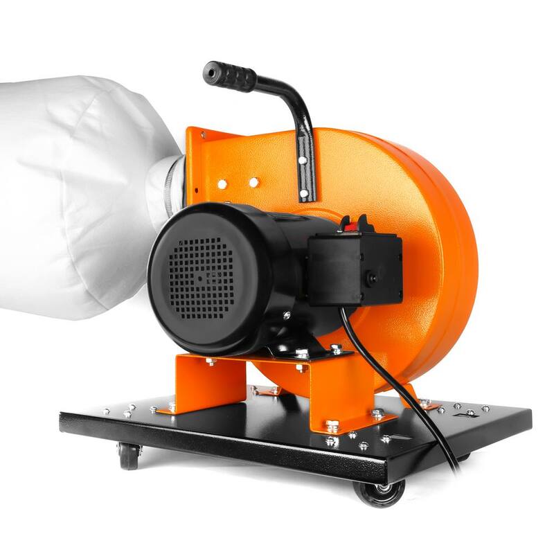 Recolector de polvo rodante de 7.4 amperios de WEN con motor de inducción, bolsa de 15 galones y montaje en pared opcional - DC3474
