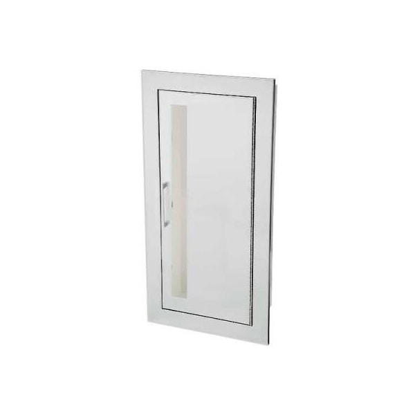 Activar Construction Products Group Activar Inc. Aluminum Fire Rated Fire Extinguisher Cabinet, Vertical Acrylic Window, Fully Recessed - 1025V10FX