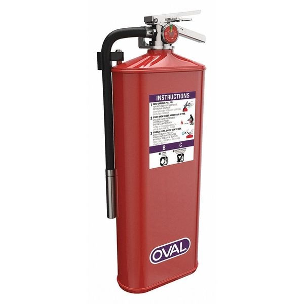 Oval Fire Extinguisher, 10 lb Capacity, Class K , UL Rating80B:C , Potassium Bicarbonate - 4760479