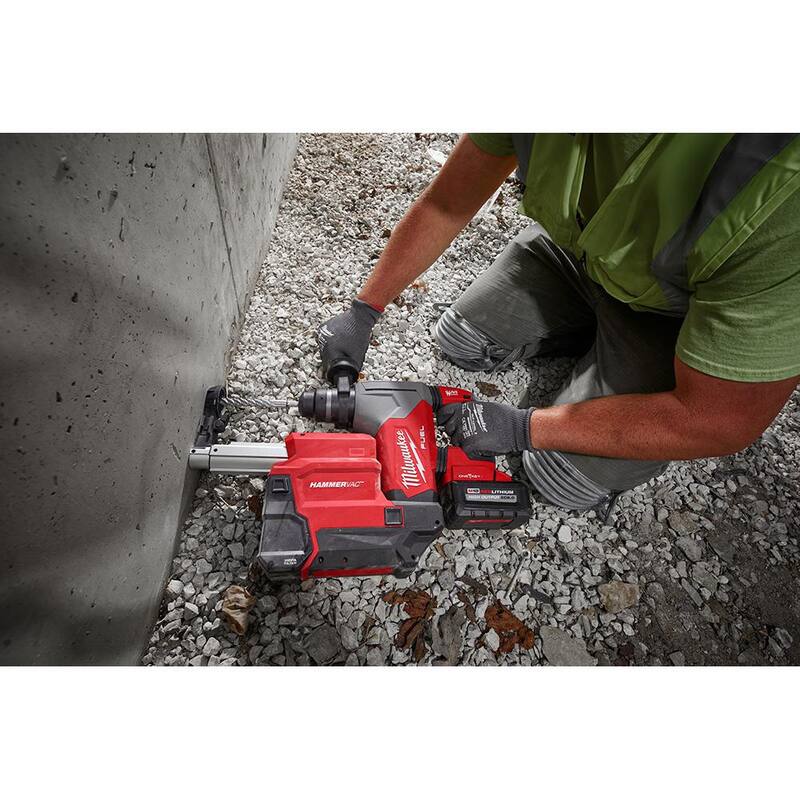 Milwaukee M18 HammerVac inalámbrico de 18 voltios de iones de litio con filtro HEPA para aspiración de polvo de 1-1/8 pulgadas (sólo herramienta) - 2915-DE