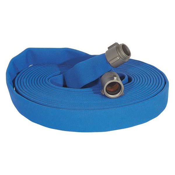 Kuriyama Fire Hose, 100 ft. L, Blue, 1-1/2" dia. - G51H15LNB100N